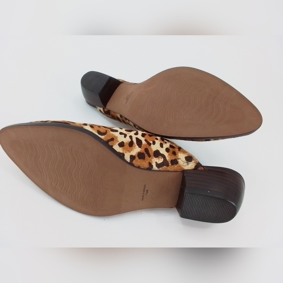 NEW Diego Di Lucca CLOVE Leopard Leather & FUR Mules Boot Clogs Women sz 7.5 M - Picture 7 of 7